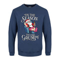 Bleu ardoise - Front - Grindstore - Pull 'TIS THE SEASON TO BE GRUMPY - Homme