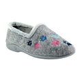 Gris - Front - Lazy Dogz - Chaussons CHARLEY - Femme