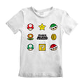 Blanc - Front - Super Mario - T-shirt ITEMS - Enfant