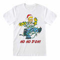 Blanc - Front - Simpson - T-shirt HO HO D'OH! - Adulte