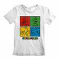 Blanc - Vert - Jaune - Front - Super Mario - T-shirt - Enfant