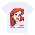 Blanc - Front - Little Mermaid - T-shirt MERMAID VIBES - Adulte