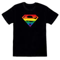 Noir - Front - Superman - T-shirt PRIDE - Adulte