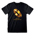 Noir - Doré - Front - Lord Of The Rings - T-shirt ONE RING TO RULE THEM ALL - Adulte