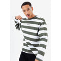 Gris - Pack Shot - Hype - T-shirt STRIPED PRINT - Adulte