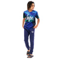 Bleu marine - Vert - Blanc - Front - Hype - Ensemble t-shirt et pantalon de jogging REEF SPRAY - Garçon