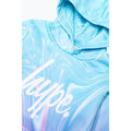 Bleu sarcelle - Violet - Lifestyle - Hype - Sweat à capuche MARBLE SCRIPT - Fille
