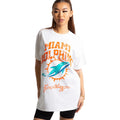 Blanc - Side - Hype - T-shirt MIAMI DOLPHINS - Adulte