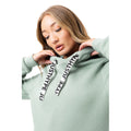 Turquoise - Side - Hype - Sweat à capuche BRANDED DRAWCORD - Femme