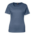 Indigo - Front - ID - T-shirt uni à manches courtes (coupe féminine) - Femme