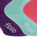 Rose - Violet - Sarcelle - Back - Chaussettes thermiques (lot de 3 paires) - Enfant