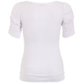 Blanc - Side - Krisp - T-shirt manches froncées - Femme