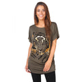 Kaki - Front - Krisp - T-shirt manches courtes TIGER - Femme