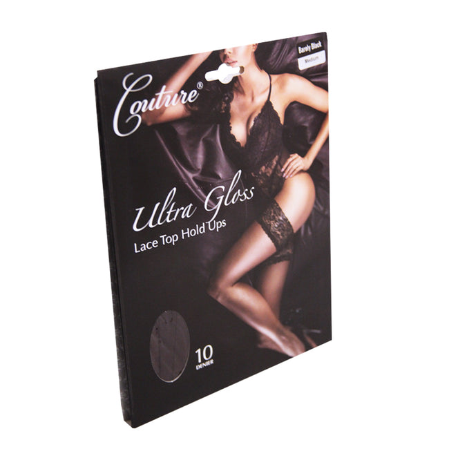 Noir clair - Side - Couture Ultra Gloss - Bas auto-fixant - Femme