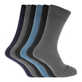 Noir - gris - bleu - Front - Chaussettes unies - Homme