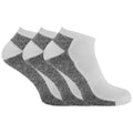 Blanc-Gris marne - Front - Socquettes de sport (lot de 3 paires) - Homme