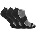 Noir-Gris marne - Front - Socquettes de sport (lot de 3 paires) - Homme