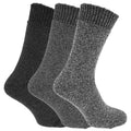 Nuances de gris - Front - Chaussettes thermiques (lot de 3) - Homme