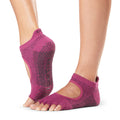 Rose - Front - Toesox - Chaussettes à demi-orteils BELLARINA GROOVY - Femme