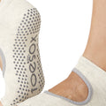 Blanc cassé - Side - Toesox - Chaussettes à demi-orteils antidérapantes BELLARINA - Femme