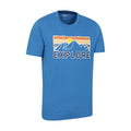 Bleu - Back - Mountain Warehouse - T-shirt EXPLORE - Homme