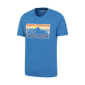 Bleu - Side - Mountain Warehouse - T-shirt EXPLORE - Homme