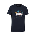 Bleu marine - Side - Mountain Warehouse - T-shirt GREAT BRITISH WEATHER - Homme