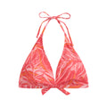 Rouge corail vif - Front - Animal - Haut de maillot de bain IONA - Femme
