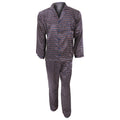 Bleu marine - Front - Ensemble de pyjama traditionnel en satin - Homme