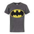 Gris foncé - Front - Batman Logo - T-shirt à manches courtes - Garçon