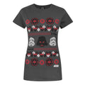 Gris - Front - Star Wars - T-shirt de noël Dark Vador - Femme