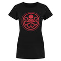 Noir - Front - Marvel - T-shirt à logo HYDRA - Femme