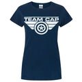 Bleu - Front - Captain America - T-shirt manches courtes - Femme