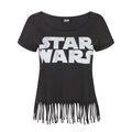 Noir - Front - Star Wars - T-shirt à franges - Femme