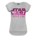 Gris - rose - Front - Star Wars - T-shirt - Femme
