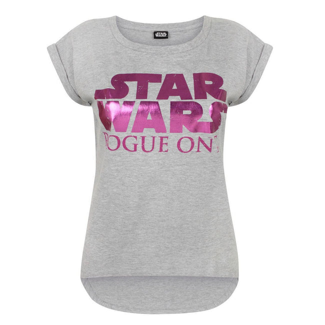 Gris - rose - Front - Star Wars - T-shirt - Femme