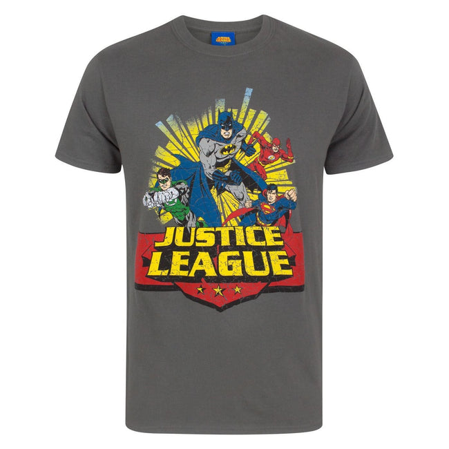 Gris foncé - Front - Justice League - T-shirt - Homme