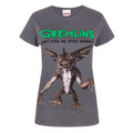 Charbon - Front - Gremlins - T-shirt Le Rayé 'Don't Feed Me After Midnight' - Femme