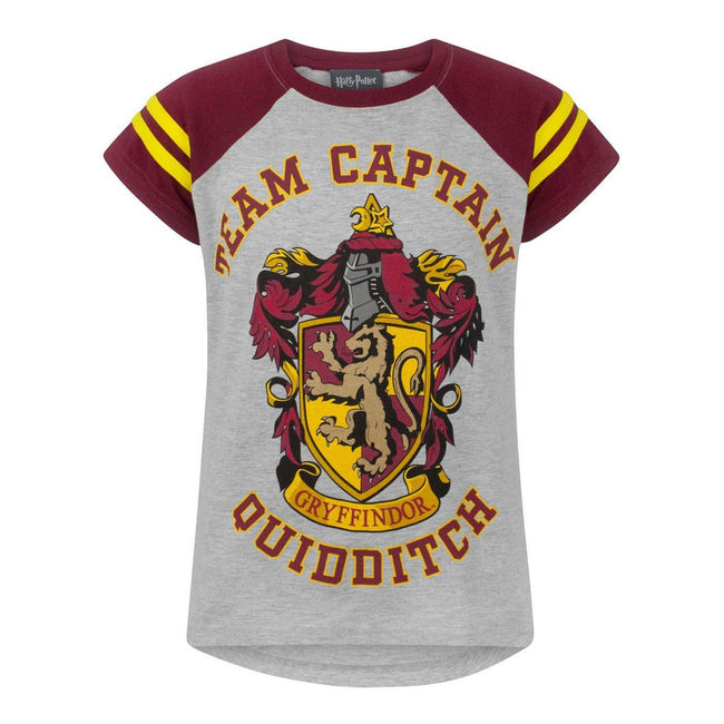 Gris-bordeaux - Front - Harry Potter - T-shirt - Fille
