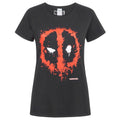Noir - Front - Deadpool - T-shirt SPLAT MASK - Femme