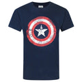 Bleu - Front - Captain America - T-shirt - Homme