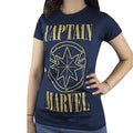 Bleu marine - Side - Captain Marvel - T-shirt - Femme