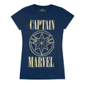 Bleu marine - Front - Captain Marvel - T-shirt - Femme