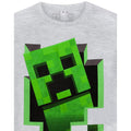 Gris - Side - Minecraft - T-shirt manches courtes - Garçon