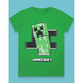 Vert - Side - Minecraft - T-shirt manches courtes - Garçon
