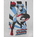 Gris - Bleu - Rouge - Back - Captain America - T-shirt - Homme