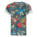 Multicolore - Front - Captain America - T-shirt - Homme