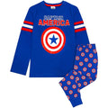 Bleu - Front - Captain America - Ensemble de pyjama long - Garçon