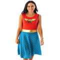 Rouge - bleu - Back - Wonder Woman - Déguisement robe - Femme