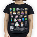Noir - Back - Minecraft - T-shirt - Fille